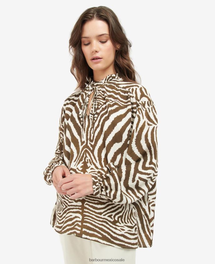 Barbour x House of Hackney 8B6RFZ1615 ropa equus cacao mujer camisa martello