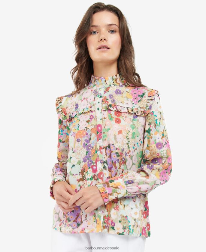 Barbour x House of Hackney 8B6RFZ1635 ropa primavera malvarrosas mujer camisa balcome