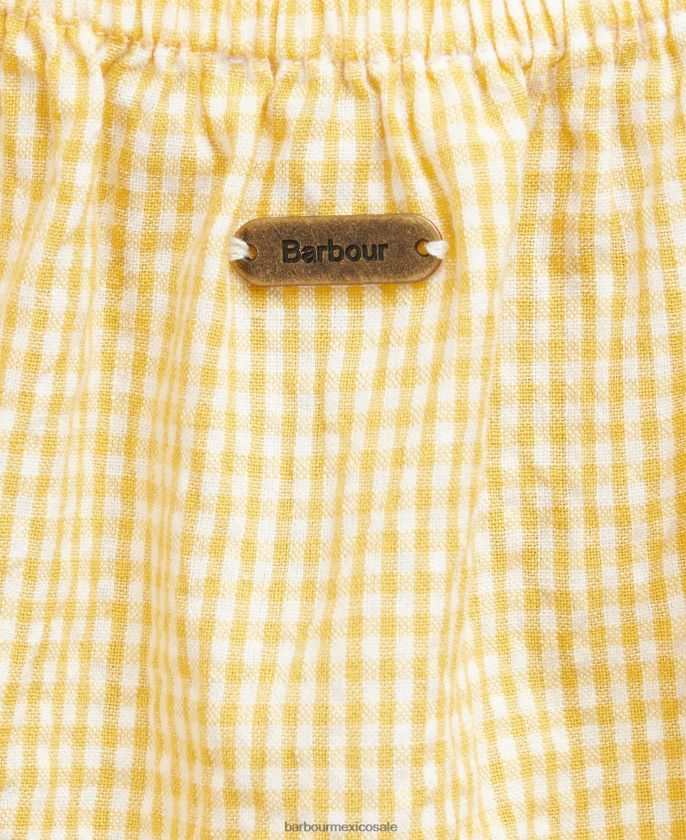 Barbour 8B6RFZ1593 ropa amanecer amarillo mujer parte superior de la abadía