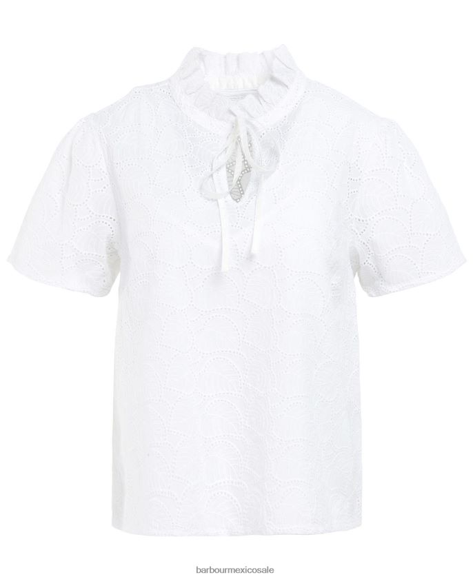 Barbour 8B6RFZ1594 ropa blanco clásico mujer tapa de palmito