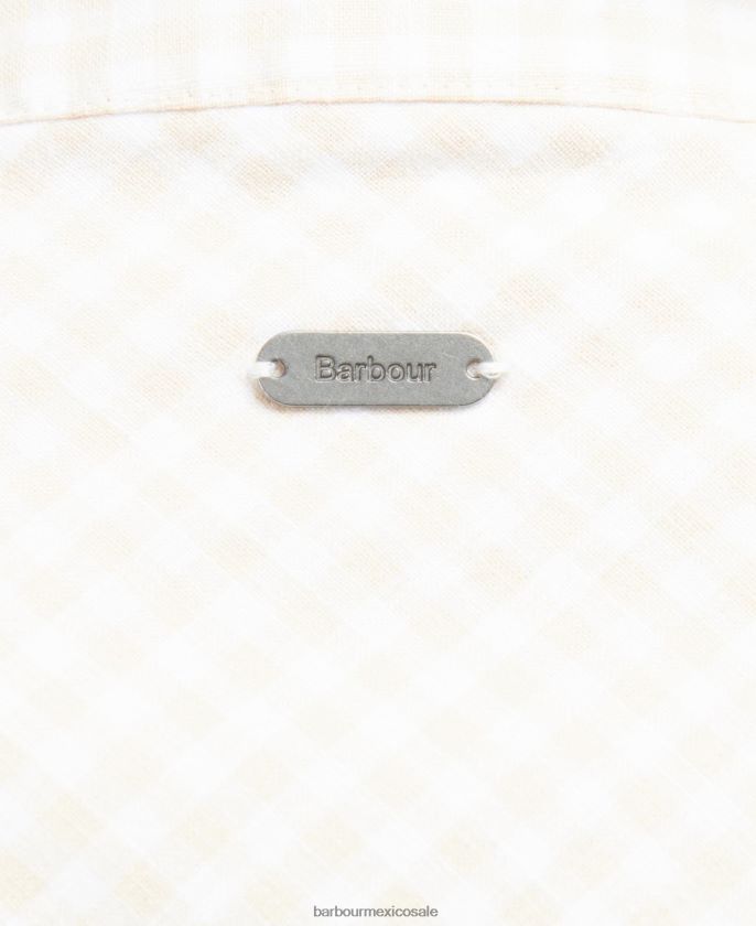 Barbour 8B6RFZ1604 ropa arena/blanco mujer parte superior de piedra