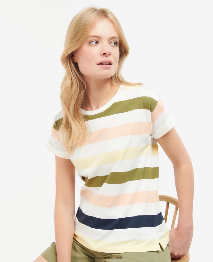 Barbour 8B6RFZ1678 ropa suero de leche multi luz mujer parte superior de lyndale