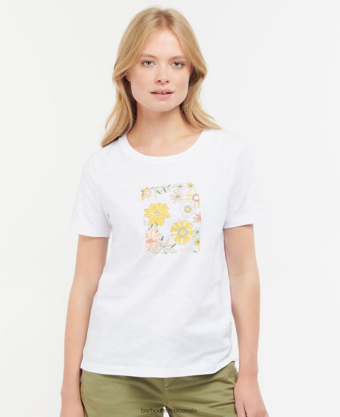 Barbour 8B6RFZ1679 ropa suero de la leche mujer camiseta coralina