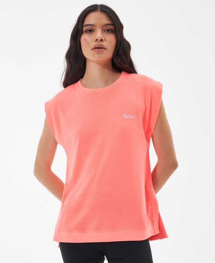 Barbour 8B6RFZ1687 ropa coral atómico mujer camiseta sanderson