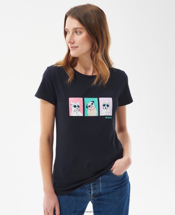 Barbour 8B6RFZ1689 ropa blanco clásico mujer camiseta balizas