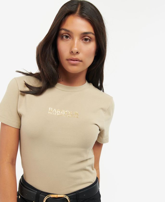 Barbour 8B6RFZ1691 ropa negro clásico mujer camiseta corta de reinado