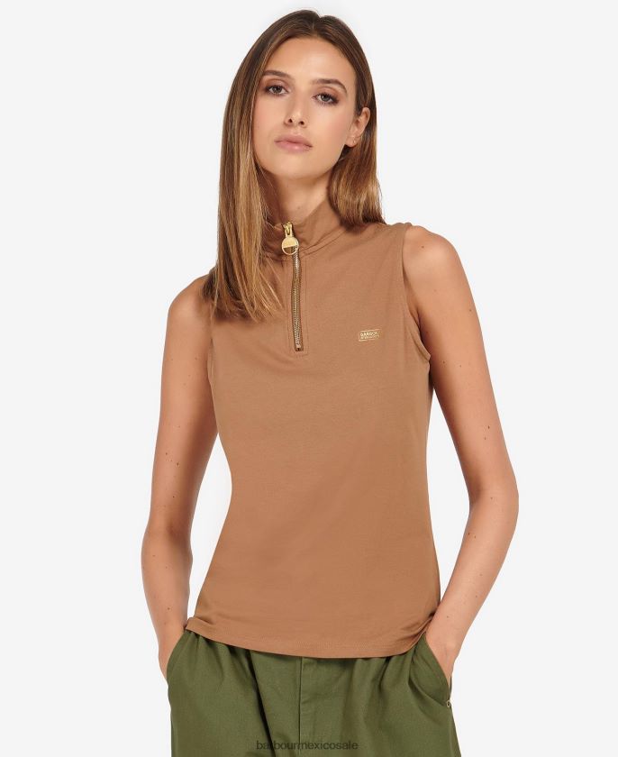 Barbour 8B6RFZ1702 ropa negro clásico mujer top kasuki con media cremallera