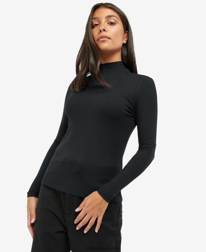 Barbour 8B6RFZ1708 ropa negro clásico mujer top vetel