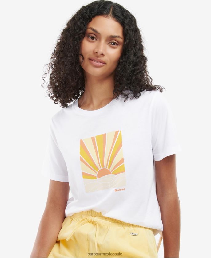 Barbour 8B6RFZ1717 ropa blanco mujer camiseta penrose