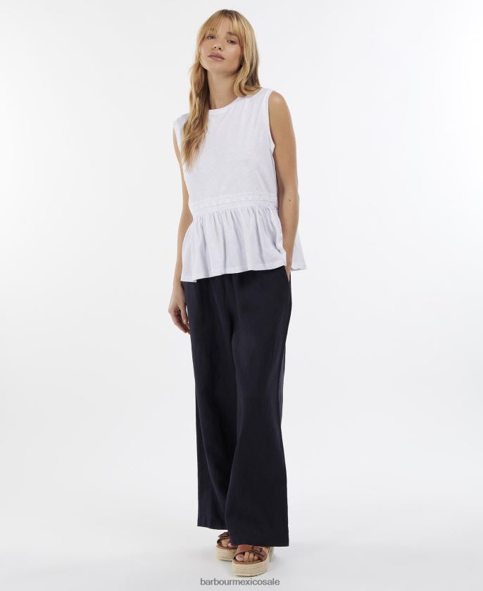 Barbour 8B6RFZ1723 ropa blanco mujer copa de sauce