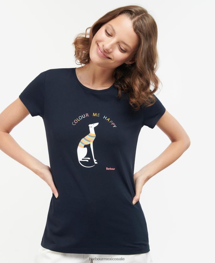 Barbour 8B6RFZ1737 ropa blanco clásico mujer camiseta bowland