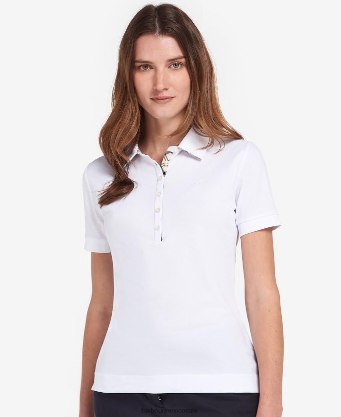 Barbour 8B6RFZ1740 ropa tartán rosa/índigo mujer puertos hacia abajo arriba