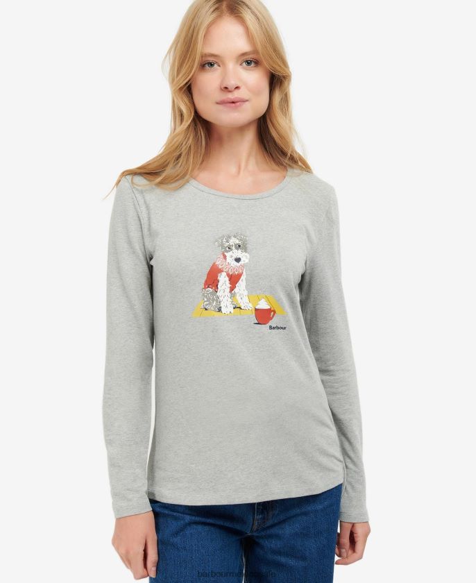 Barbour 8B6RFZ1745 ropa es gris marga mujer camiseta fairsfield