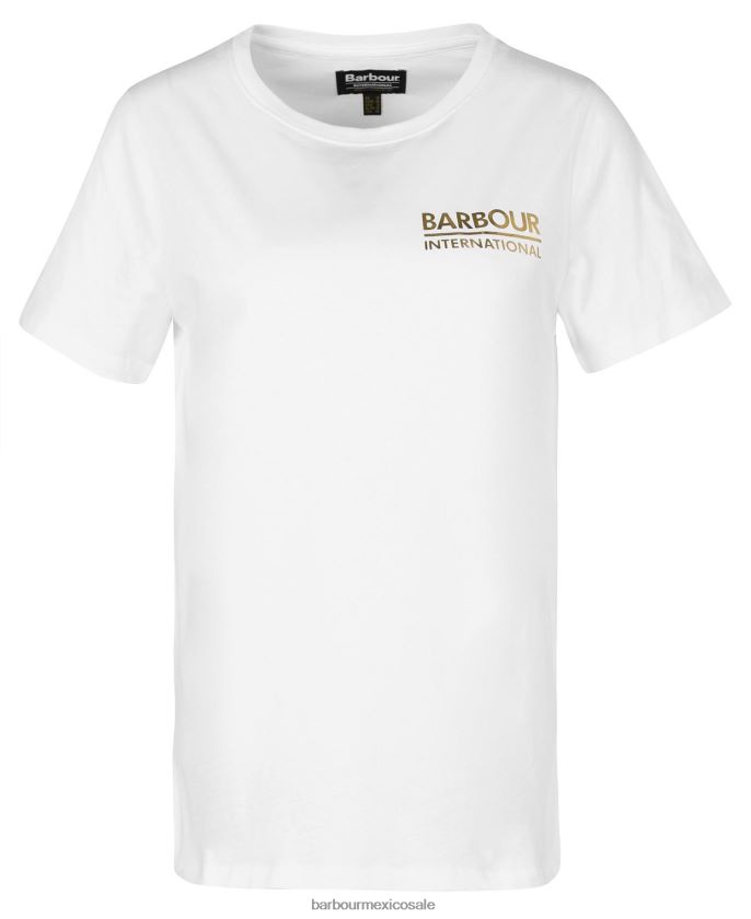 Barbour 8B6RFZ1748 ropa blanco clásico mujer camiseta kasuki