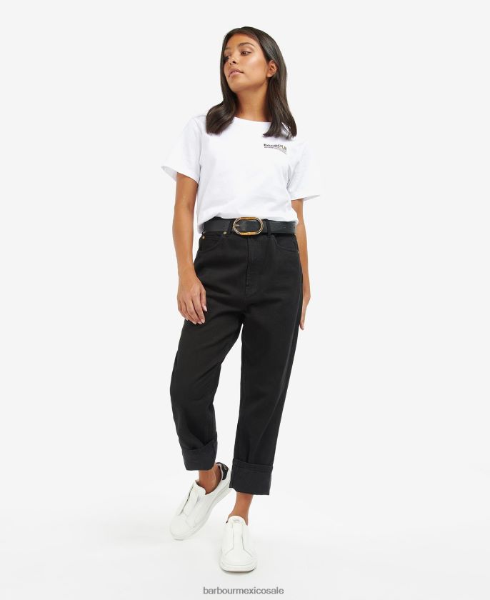 Barbour 8B6RFZ1748 ropa blanco clásico mujer camiseta kasuki