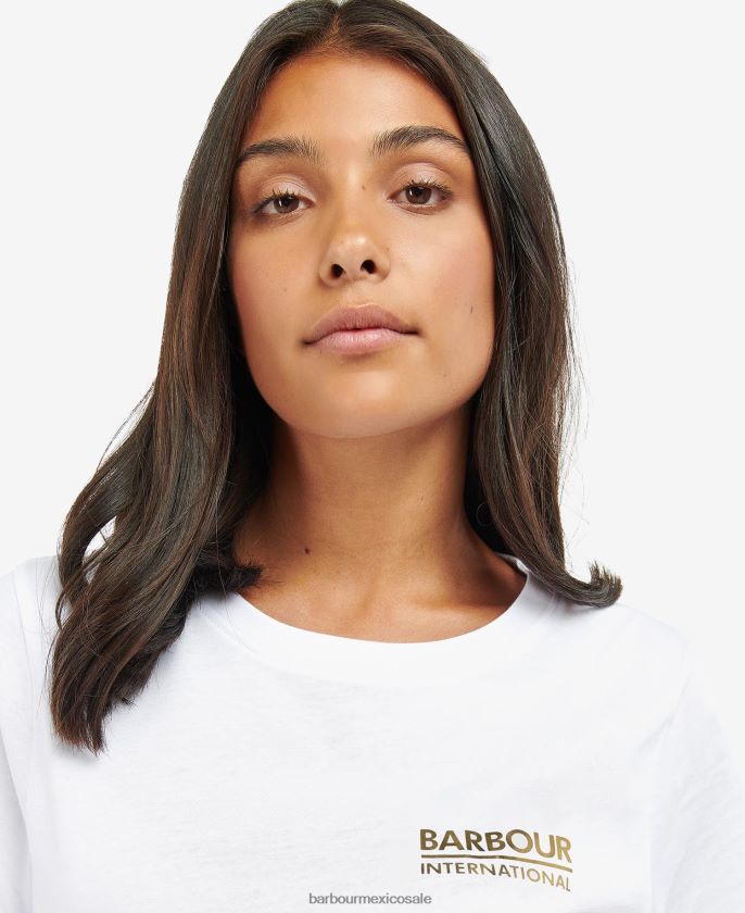 Barbour 8B6RFZ1748 ropa blanco clásico mujer camiseta kasuki