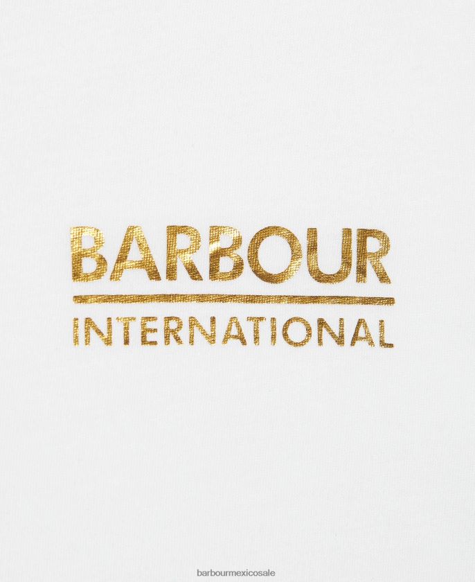 Barbour 8B6RFZ1748 ropa blanco clásico mujer camiseta kasuki