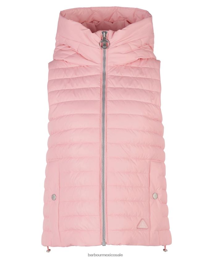 Barbour 8B6RFZ1542 ropa reina de los prados rosa mujer chaleco ojo de buey