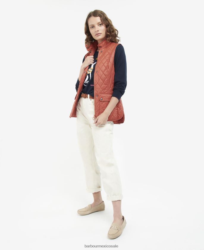Barbour 8B6RFZ1544 ropa polvo de rosa mujer chaleco otterburn
