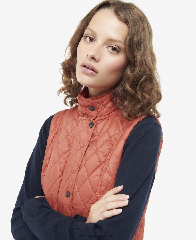 Barbour 8B6RFZ1544 ropa polvo de rosa mujer chaleco otterburn