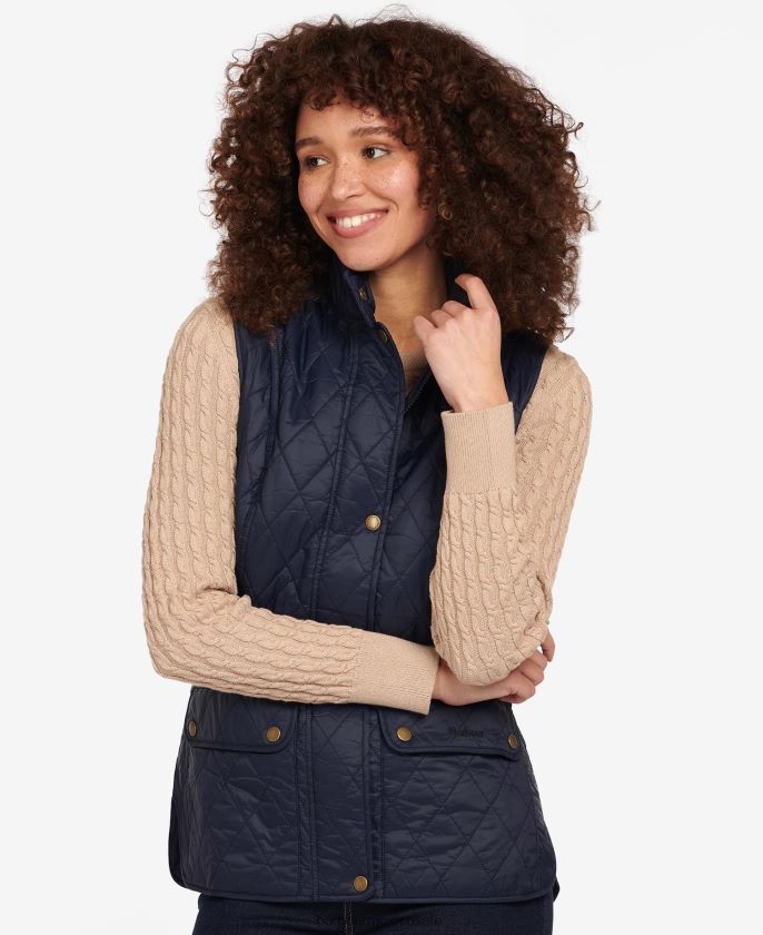 Barbour 8B6RFZ1547 ropa Armada mujer chaleco otterburn