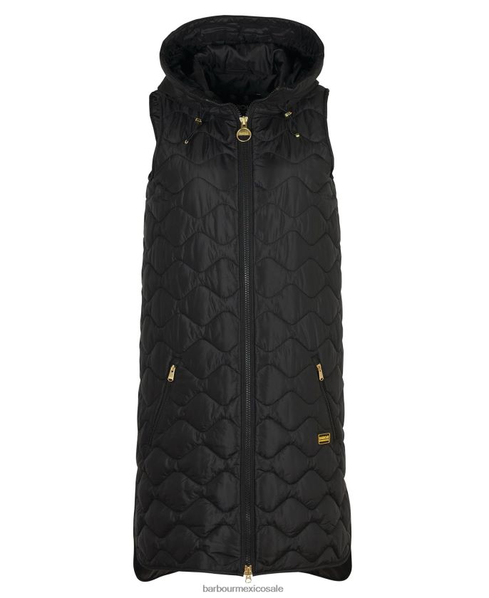 Barbour 8B6RFZ1549 ropa verde palmera mujer chaleco acolchado broadhurst