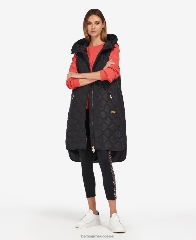 Barbour 8B6RFZ1549 ropa verde palmera mujer chaleco acolchado broadhurst