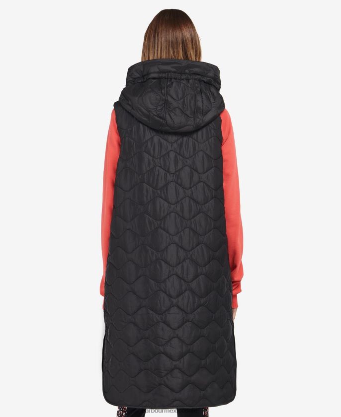 Barbour 8B6RFZ1549 ropa verde palmera mujer chaleco acolchado broadhurst