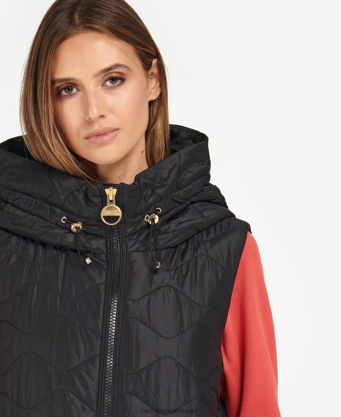 Barbour 8B6RFZ1549 ropa verde palmera mujer chaleco acolchado broadhurst