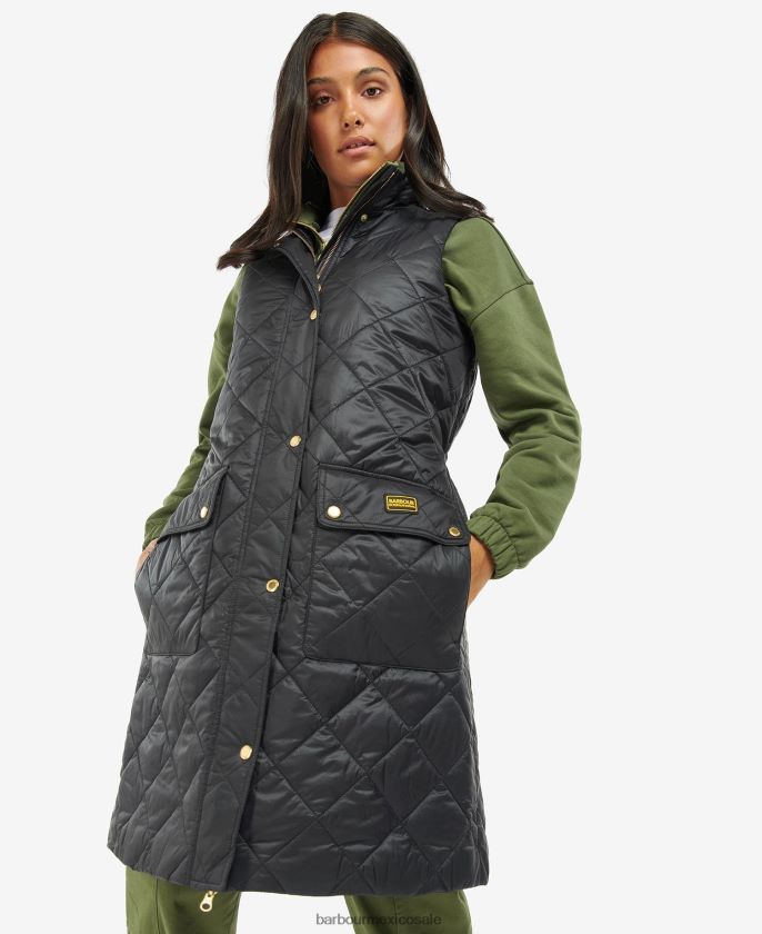 Barbour 8B6RFZ1557 ropa ceniza quemada mujer chaleco knock hill
