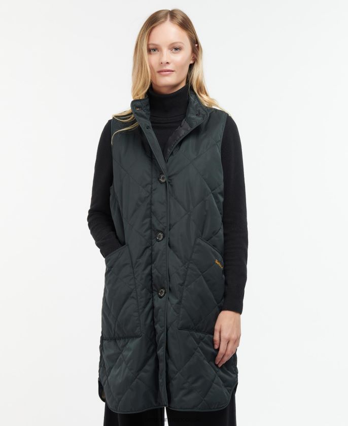 Barbour 8B6RFZ1579 ropa negro/antiguo mujer chaleco dumfries