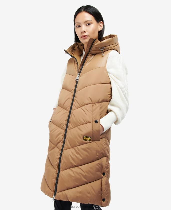 Barbour 8B6RFZ1583 ropa negro azabache mujer chaleco de maratón