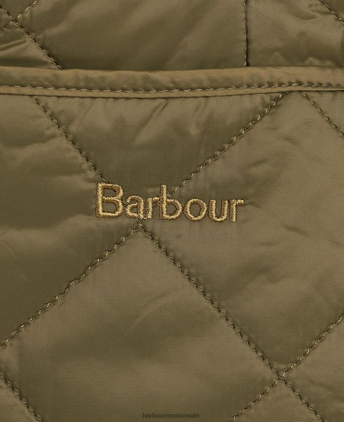 Barbour 8B6RFZ1399 ropa oliva negro mujer chamarra capitonada deveron