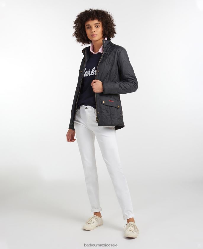 Barbour 8B6RFZ1400 ropa negro mujer chaqueta polar de caballería