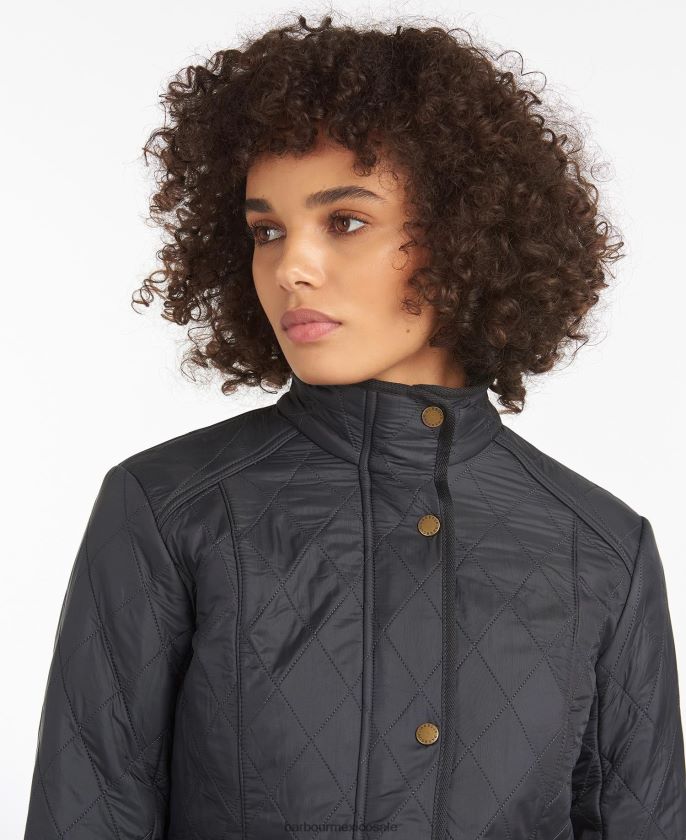 Barbour 8B6RFZ1400 ropa negro mujer chaqueta polar de caballería