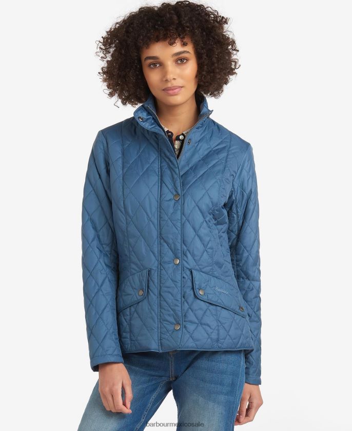 Barbour 8B6RFZ1402 ropa piedra negra mujer chaqueta acolchada de caballería de peso mosca