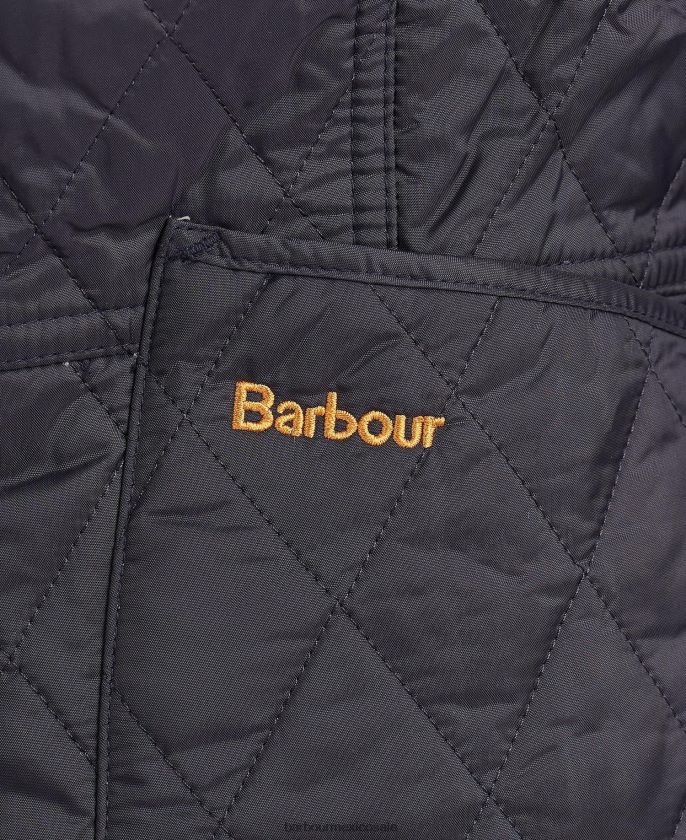 Barbour 8B6RFZ1409 ropa azul marino/perla mujer chaqueta acolchada de verano liddesdale