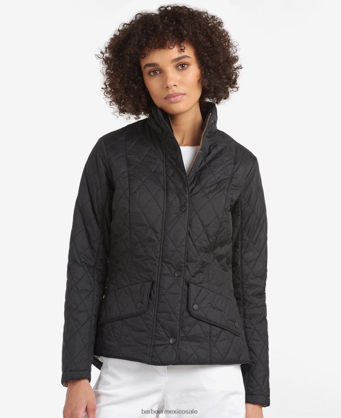 Barbour 8B6RFZ1414 ropa piedra negra mujer chaqueta acolchada de caballería de peso mosca