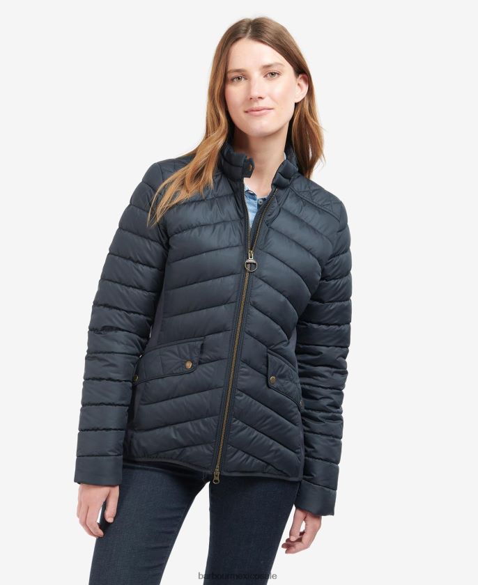 Barbour 8B6RFZ1424 ropa oliva/oliva marga mujer chamarra acolchada de caballería elástica