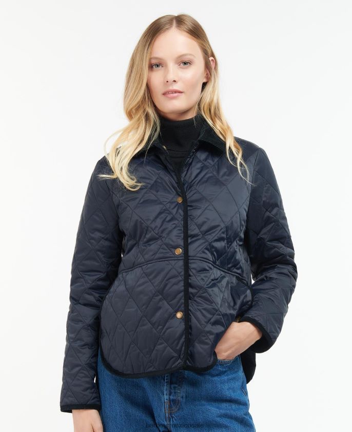 Barbour 8B6RFZ1439 ropa negro mujer chaqueta acolchada clydebank