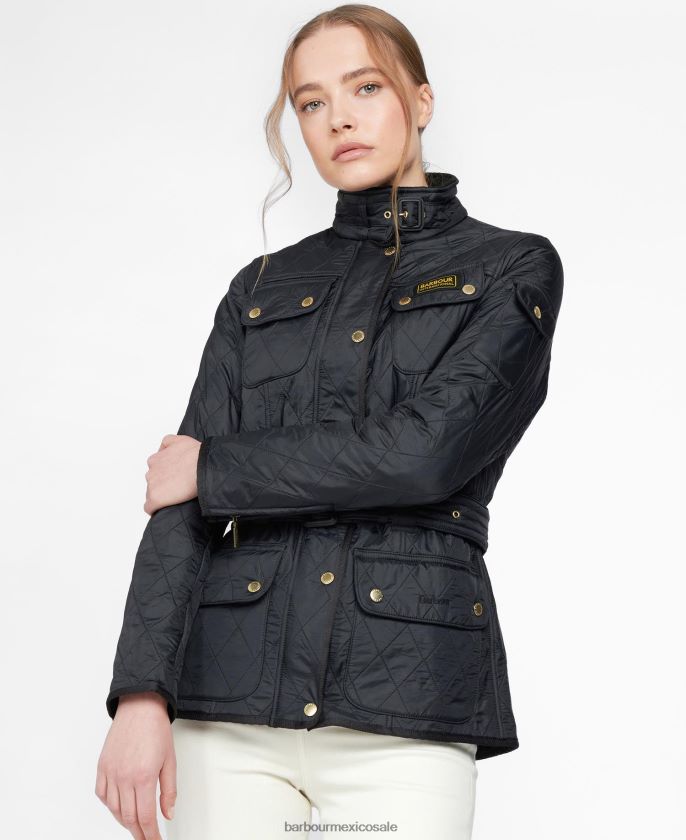 Barbour 8B6RFZ1441 ropa negro mujer chaqueta internacional polarquilt