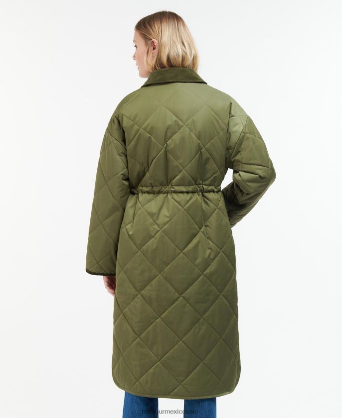 Barbour 8B6RFZ1450 ropa bronceado cálido/apagado mujer chamarra capitonada bonnyrigg