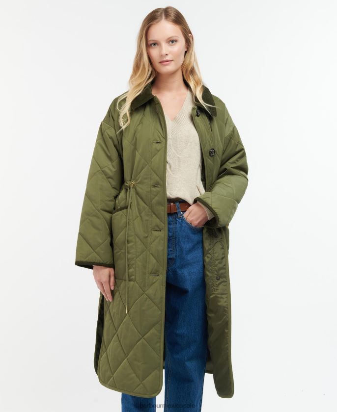 Barbour 8B6RFZ1450 ropa bronceado cálido/apagado mujer chamarra capitonada bonnyrigg