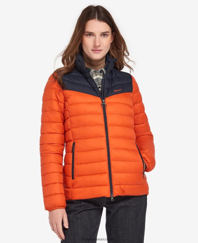 Barbour 8B6RFZ1459 ropa fuego/azul marino oscuro/vestido mujer chaqueta acolchada blencarn