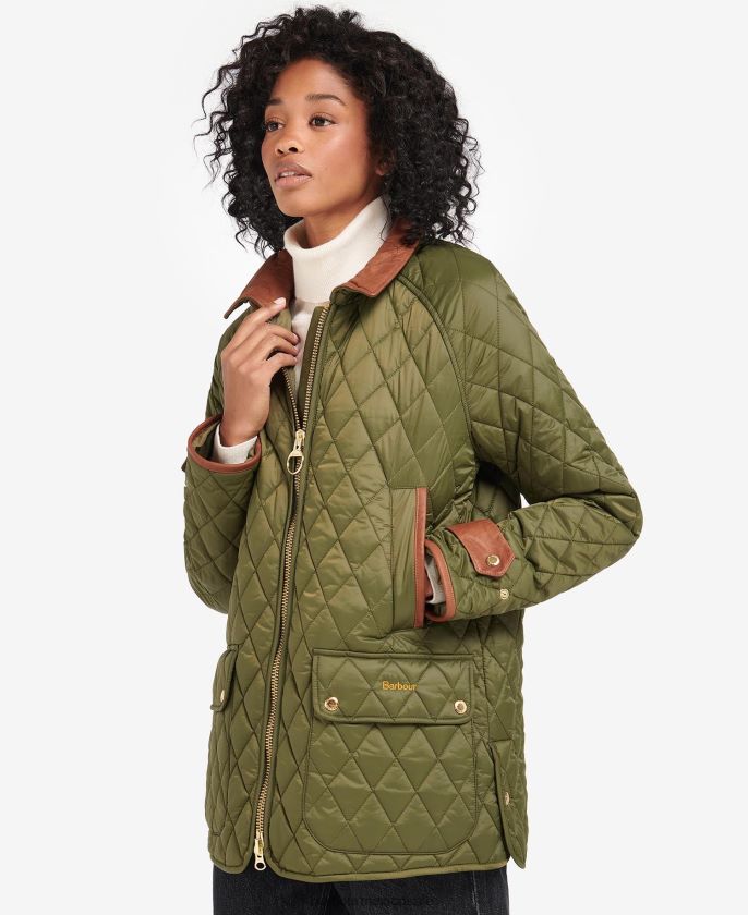 Barbour 8B6RFZ1462 ropa negro/antiguo mujer chamarra capitonada Kelham