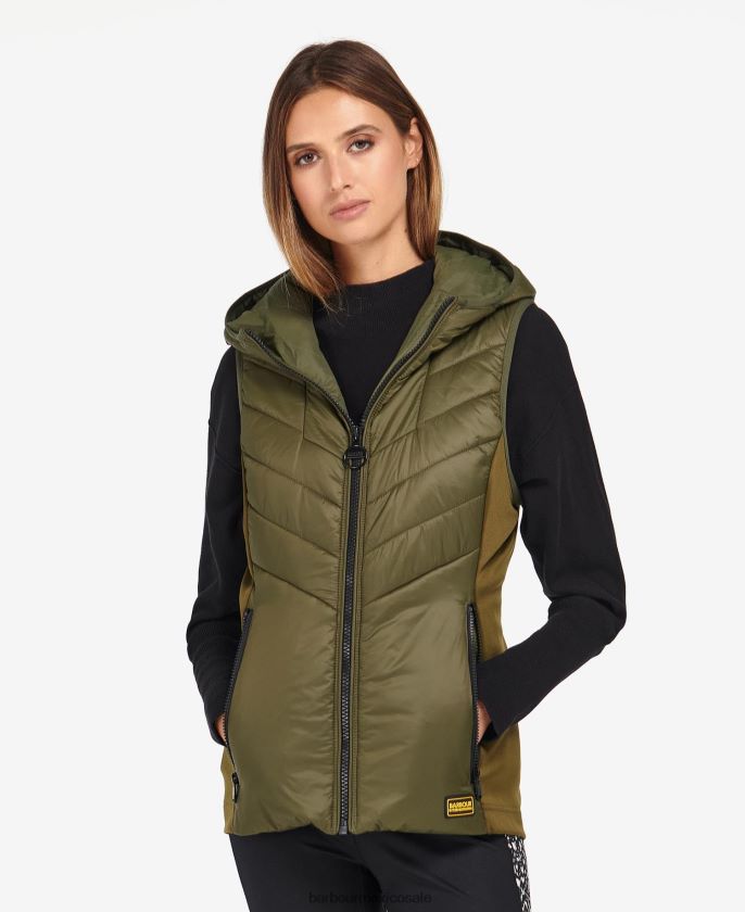 Barbour 8B6RFZ1464 ropa negro clásico mujer chaleco acolchado lando