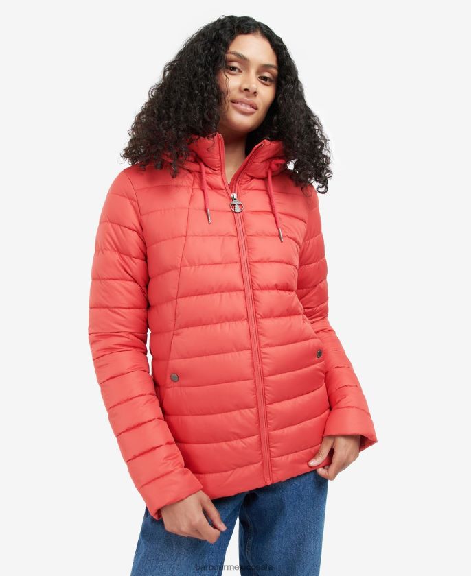 Barbour 8B6RFZ1472 ropa ponche rosa mujer chaqueta acolchada coralina