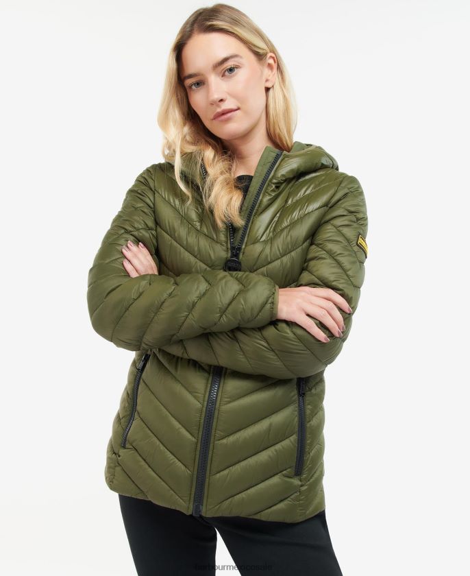 Barbour 8B6RFZ1476 ropa negro clásico mujer chaqueta acolchada cosford