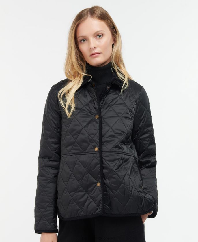 Barbour 8B6RFZ1486 ropa negro mujer chaqueta acolchada clydebank