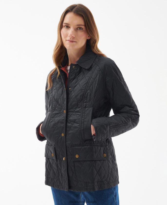 Barbour 8B6RFZ1504 ropa perla mujer chamarra acolchada beadnell de verano